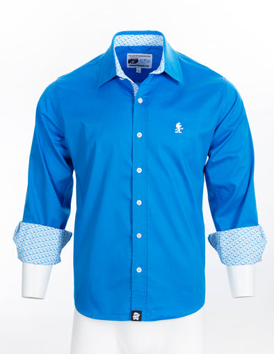 Smurfs Signature Long Sleeve Button Up Shirt