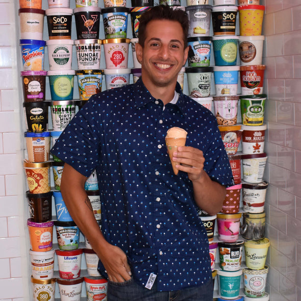 Ice Cream & Cake Short Sleeve Button Up Shirt