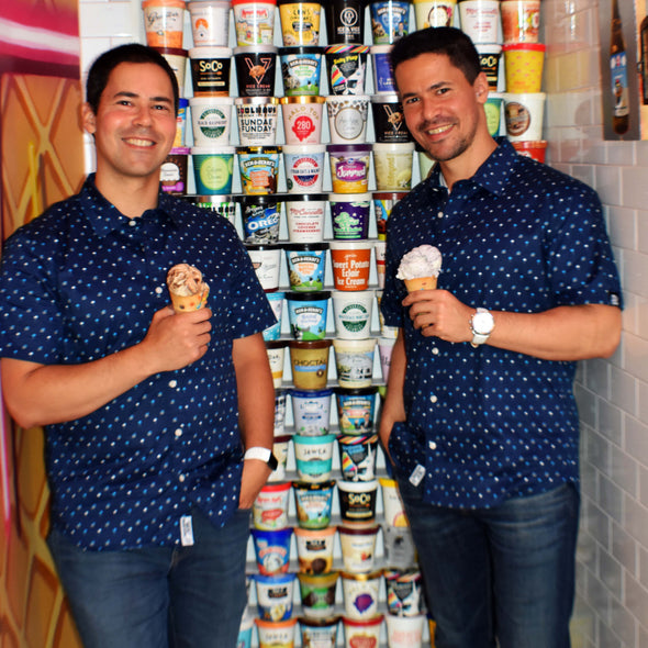 Ice Cream & Cake Short Sleeve Button Up Shirt