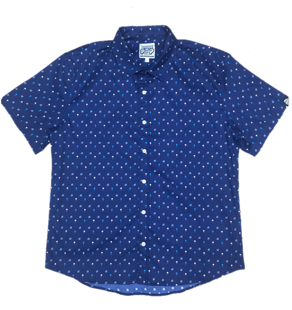 Ice Cream & Cake Short Sleeve Button Up Shirt