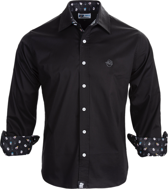 Popeye Long Sleeve Button Up Shirt