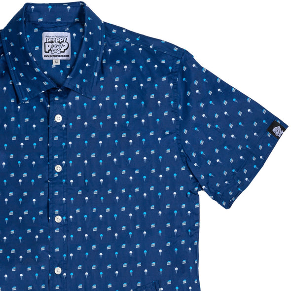 Ice Cream & Cake Short Sleeve Button Up Shirt