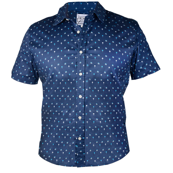 Ice Cream & Cake Short Sleeve Button Up Shirt