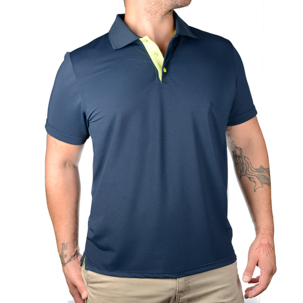 POLOS WITH A POP! - NAVY